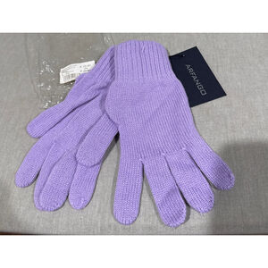 Women's ARFANGO Purple Cashmere Gloves mittens One Size